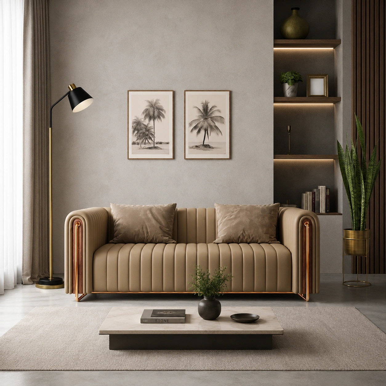 Eurotech Ochre Modernist Sectional